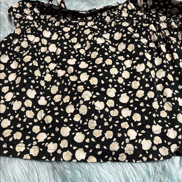 LOFT Sleep Black Cream Shell Tie Strap Sleep Tank sz S - Picture 4 of 7